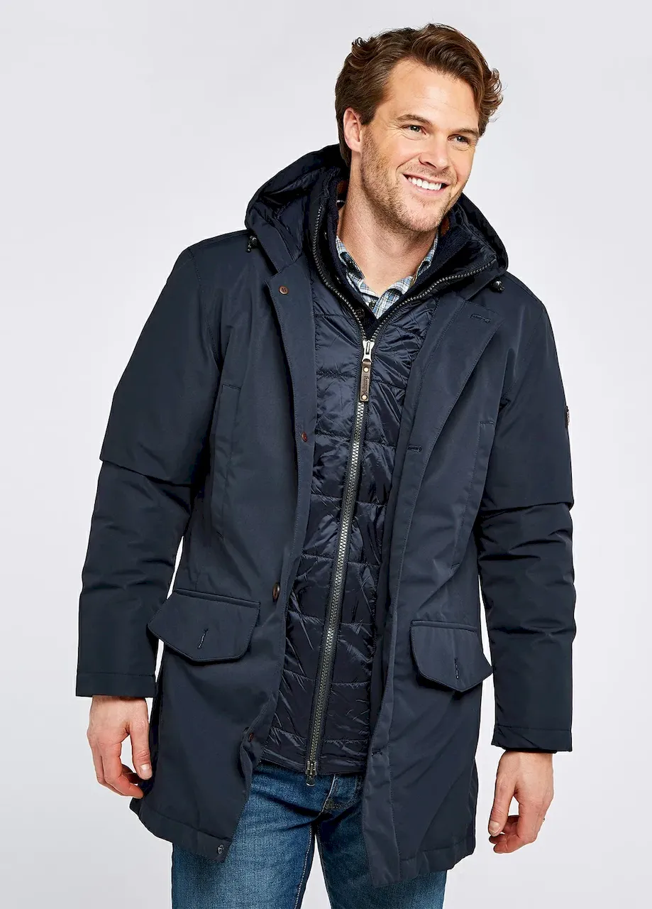 Parka azul marino hombre best sale